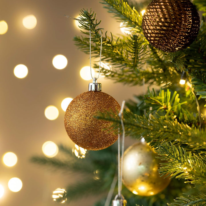 Valery Madelyn Weihnachtskugeln 30 Stücke 6cm Kunststoff Christbaumkugeln Weihnachtsdeko mit Aufhäng