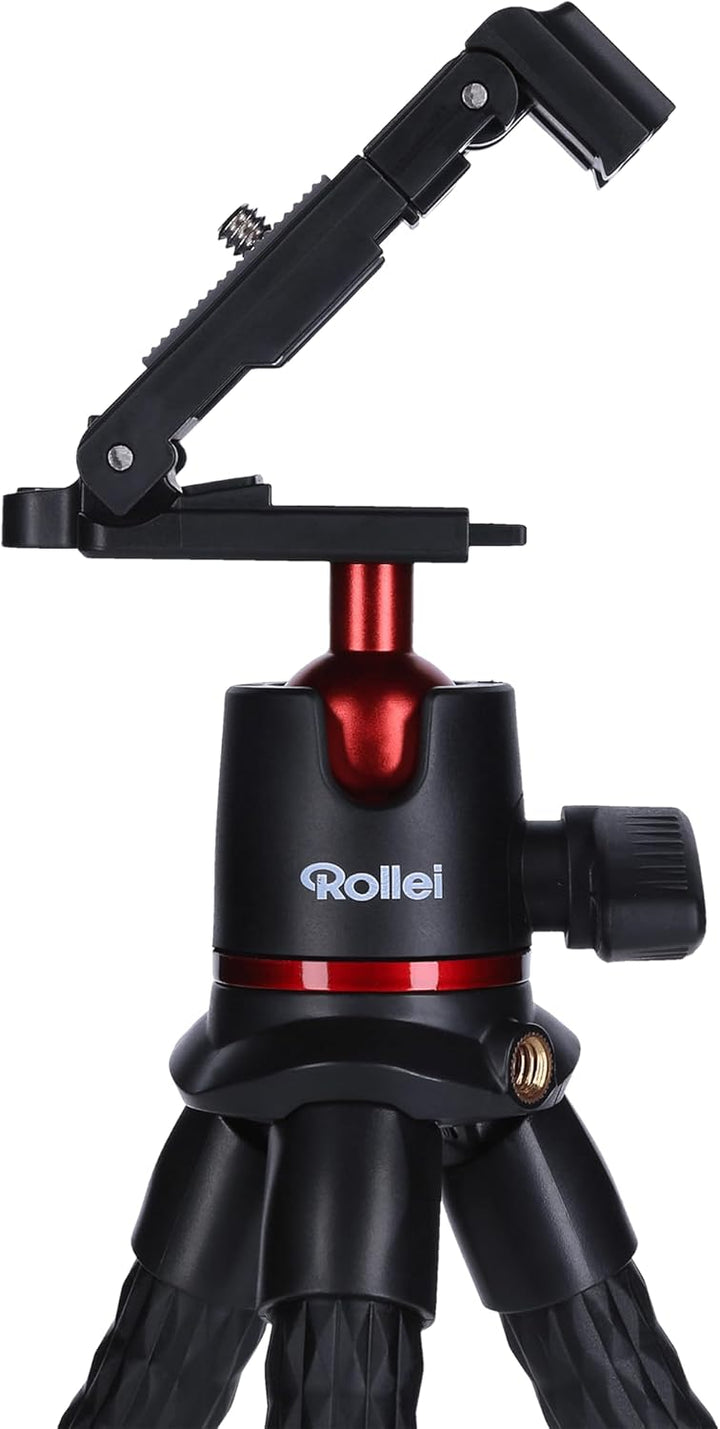 Rollei Monkey Pod 2, Flexibles Mini-Stativ mit Smartphone-Halterung, Kugelkopf unf 1/4' Anschluss Mo