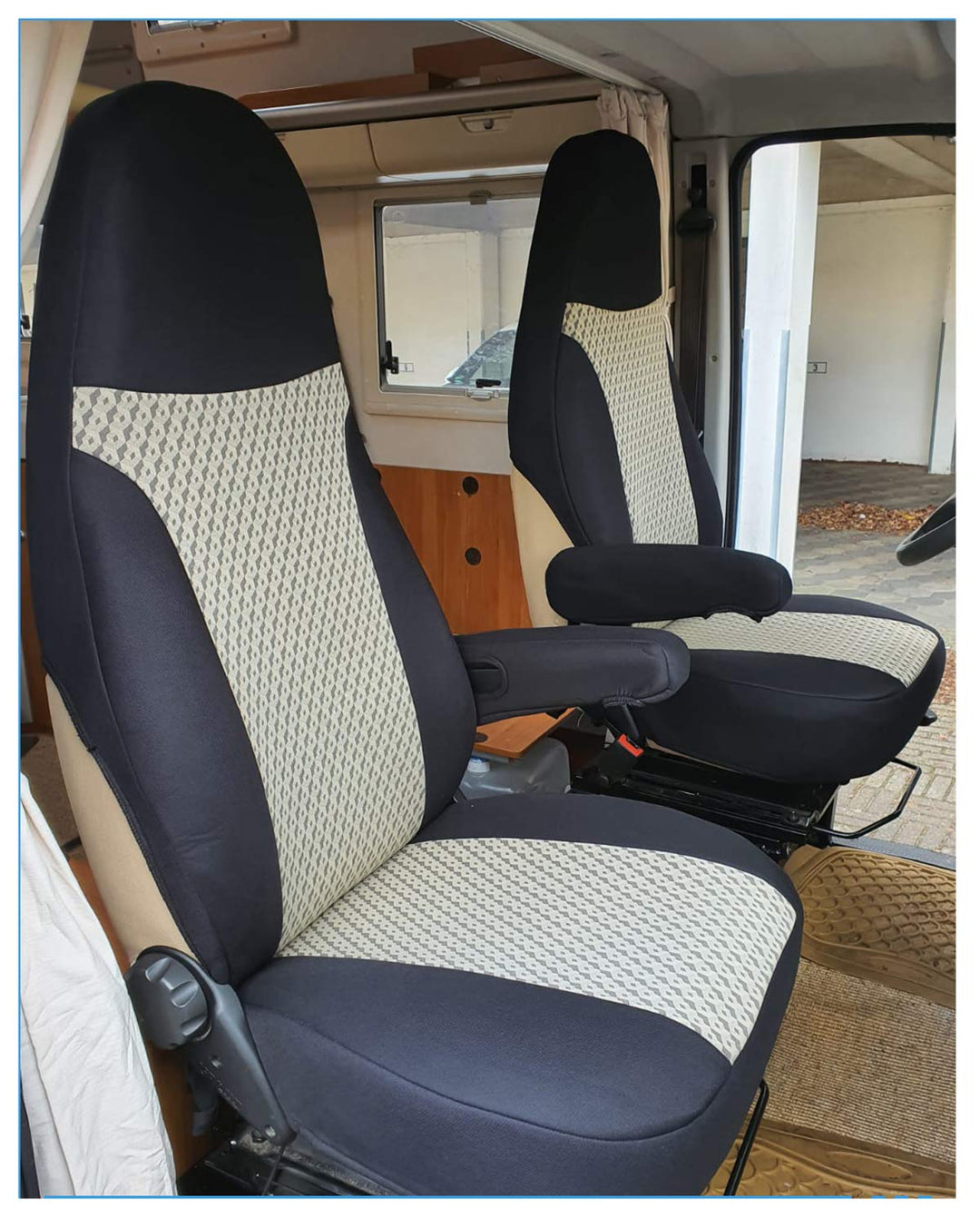 BREMER SITZBEZÜGE Mass Piloten Schonbezüge Sitzbezüge kompatibel mit Wohnmobil Camper Ducato Fahrer
