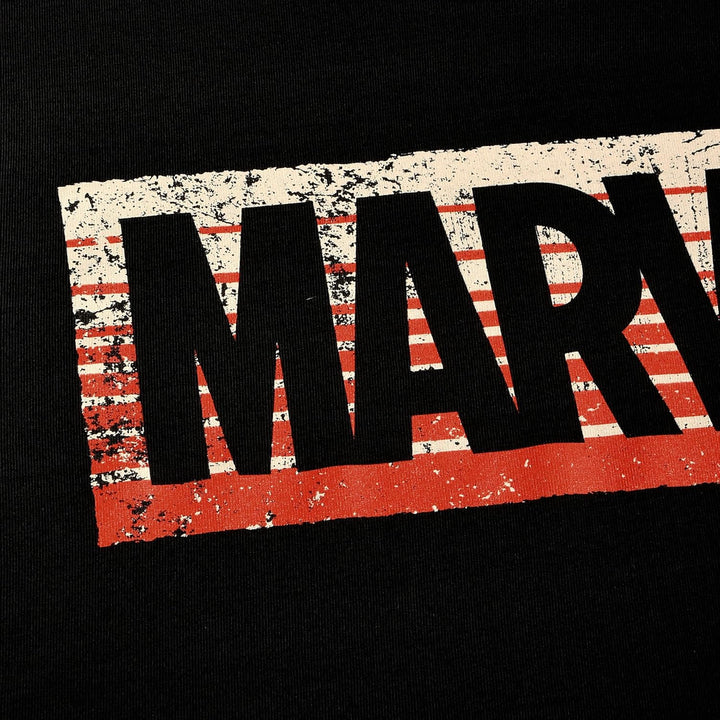 Elbenwald Marvel T-Shirt mit Guardians Logo Motiv für Herren Damen Unisex Baumwolle schwarz