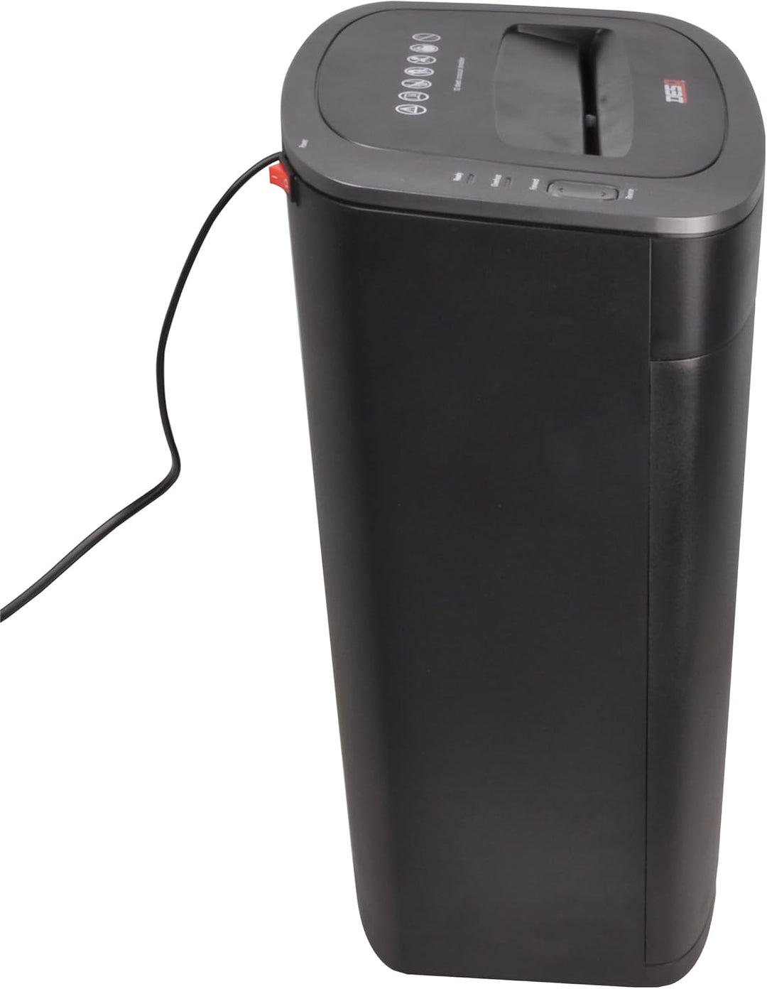 Desq 20065 Aktenvernichter | 12 Blatt | 4x33mm | P4 | Auch Kreditkarten | 19-Liter-Auffangbehälter |