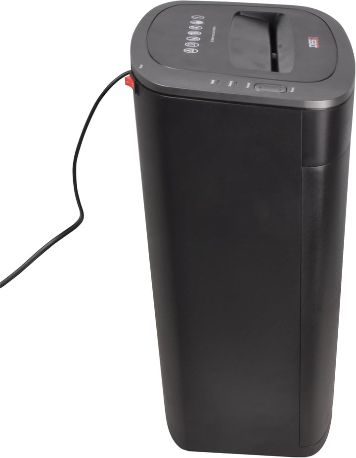 Desq 20065 Aktenvernichter | 12 Blatt | 4x33mm | P4 | Auch Kreditkarten | 19-Liter-Auffangbehälter |