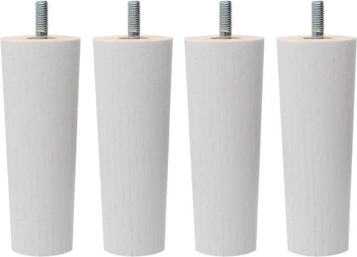 Natural Goods Berlin 4X Fusion Legs Möbelfüsse Set | Sofabeine Massivholz Eiche Schrankfuss | M8 Gew