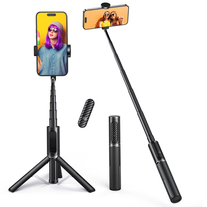 ATUMTEK Bluetooth Selfie-Stick Stativ, 3 in 1 Aluminium Selfie Stange, 360° Drehbar, mit Kabelloser
