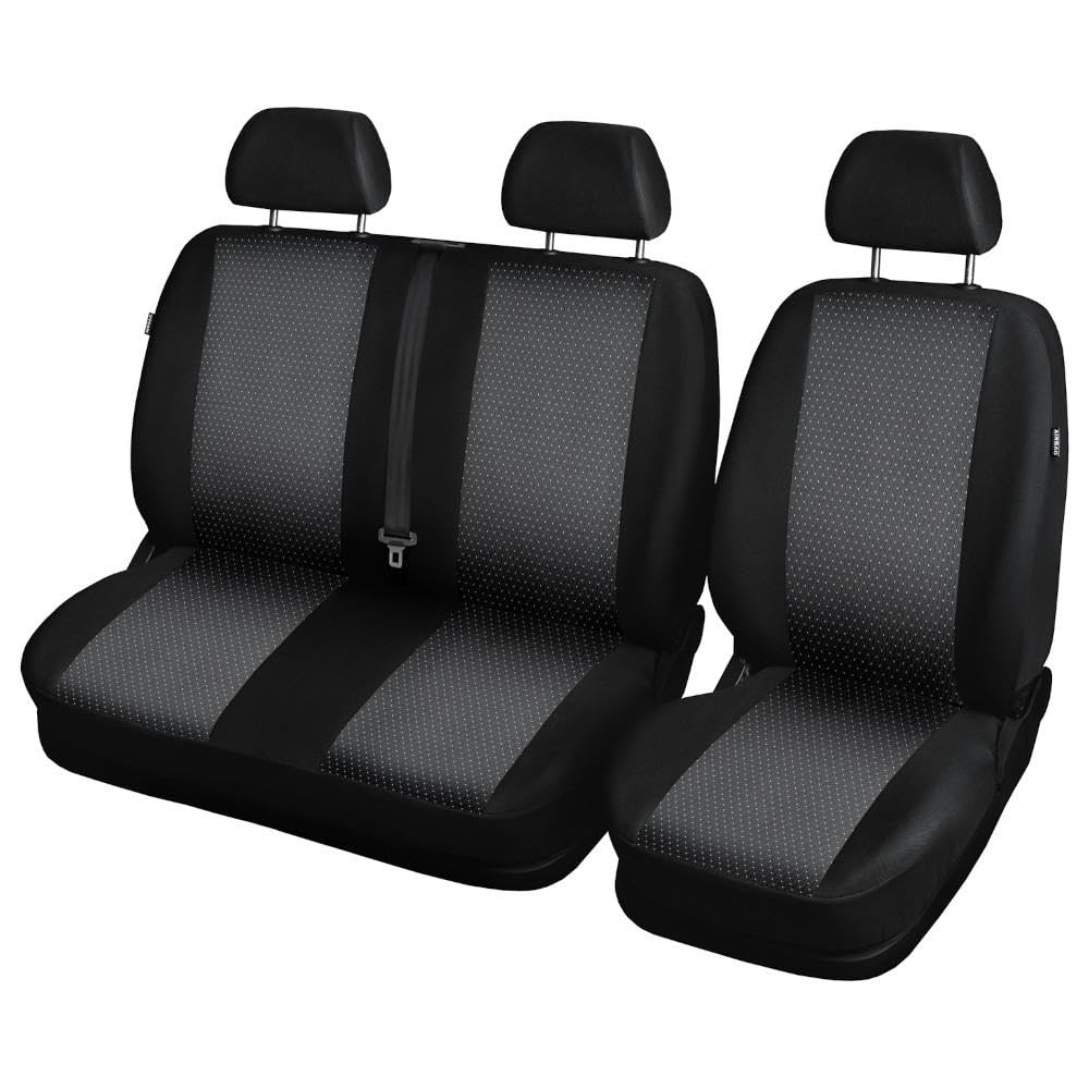 Mossa Passgenaue Sitzbezüge passend für Renault Master Van (1997-2010) R1 Schwarz R1 Master (1997-20
