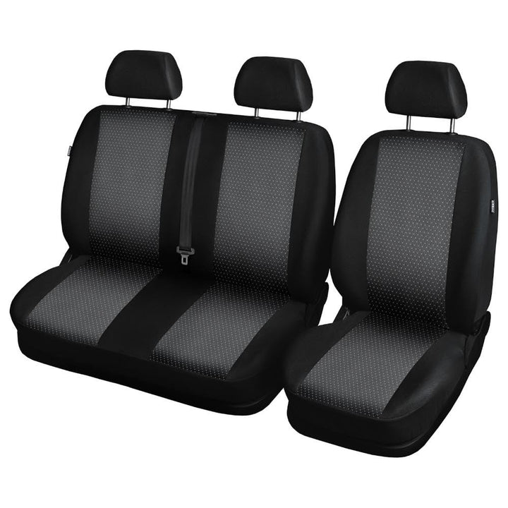 Mossa Passgenaue Sitzbezüge passend für Renault Master Van (1997-2010) R1 Schwarz R1 Master (1997-20