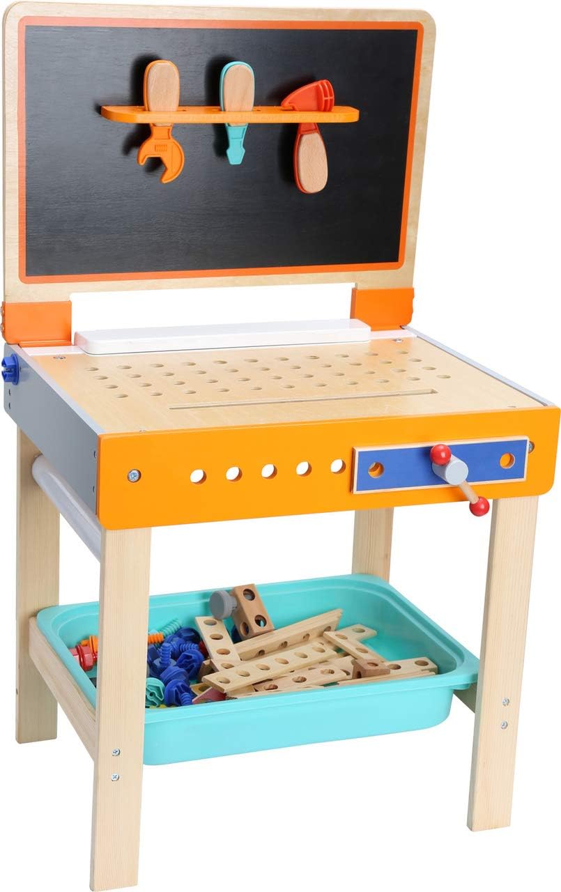 small foot 10603 Werkbank und Maltisch als 2-in 1 Spielzeug aus Holz