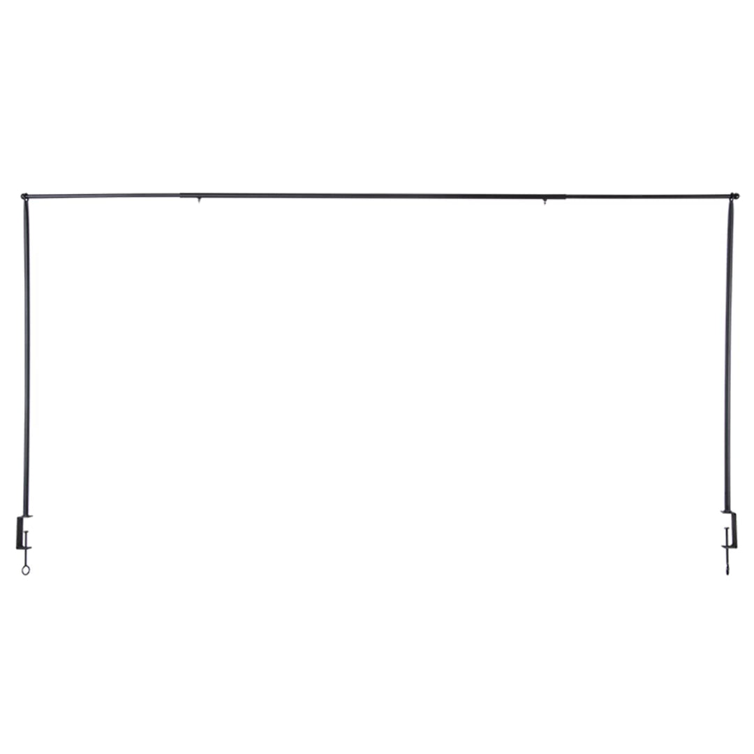 Tisch Deko Stange Klemme Gestell Deko Metall schwarz ausziehbar Tafel 117-211 cm