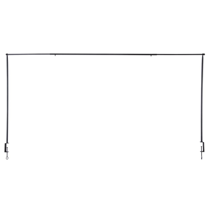 Tisch Deko Stange Klemme Gestell Deko Metall schwarz ausziehbar Tafel 117-211 cm