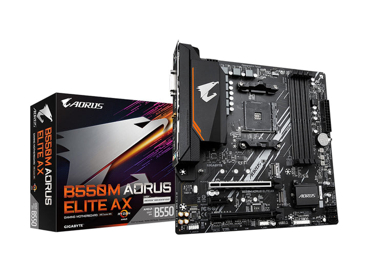 Gigabyte B550M AORUS Elite AX (AM4/AMD/B550/Micro ATX/Single M.2/SATA 6Gb/s/USB 3.2 Gen 1/Realtek Gb