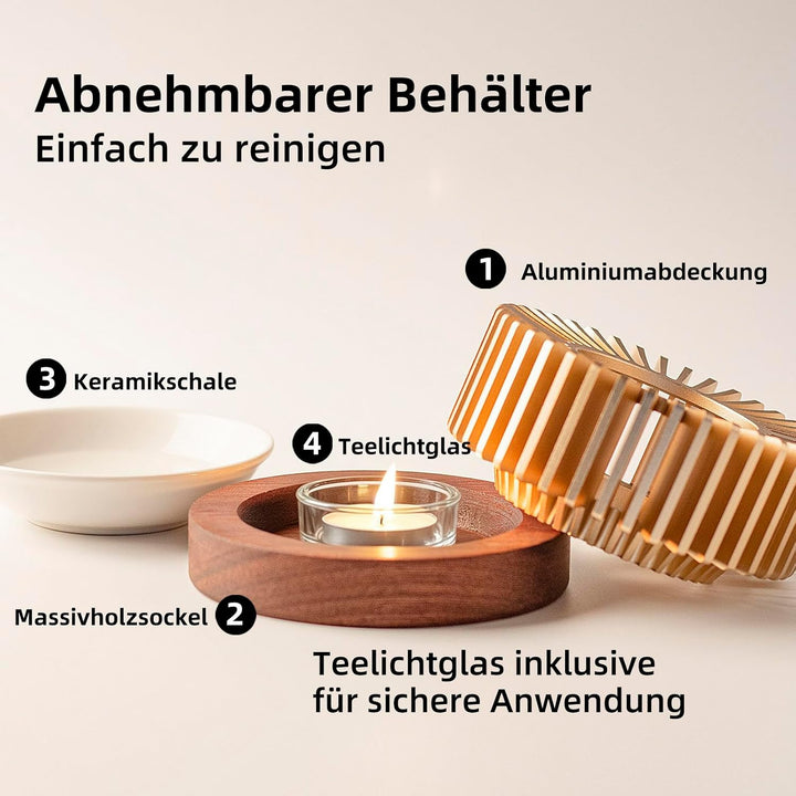 Duftlampe Teelicht | als Stövchen verwendet werden kann | duftöl lampe | Erstaunlicher nächtlicher E