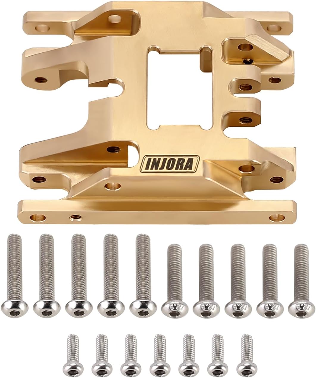 INJORA Unterfahrschutz 53g Getriebelager für 1/18 RC Crawler TRX4M Upgrade Messing, Messing
