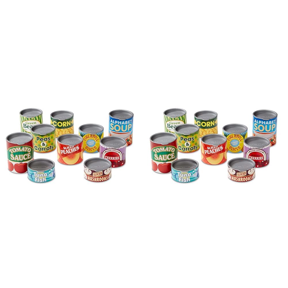 Melissa & Doug 14088 Kaufladenspielzeug — Konservendosen (Packung mit 2) 3+ (Packung mit 2) Canned F
