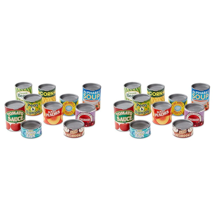 Melissa & Doug 14088 Kaufladenspielzeug — Konservendosen (Packung mit 2) 3+ (Packung mit 2) Canned F