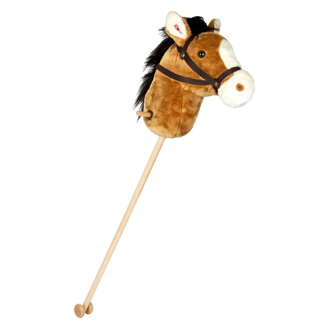 small foot Steckenpferd Nico, aus Holz und Plüsch, mit Halfter, Zügeln, Haltegriffen & Geräuschen, a