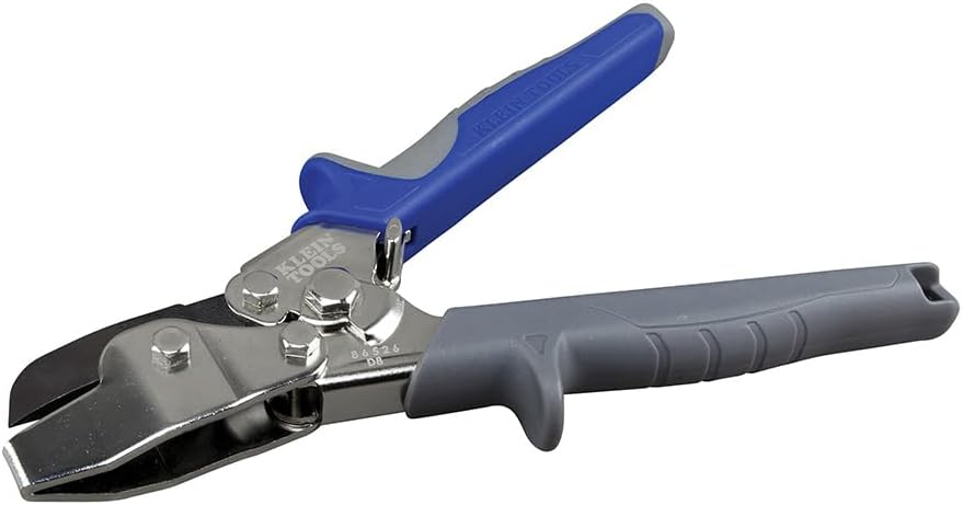 Klein Tools HVAC Werkzeug V Kerbe für Leitungen und Blech, schneidet 30 Grad V, blau/grau, 86526