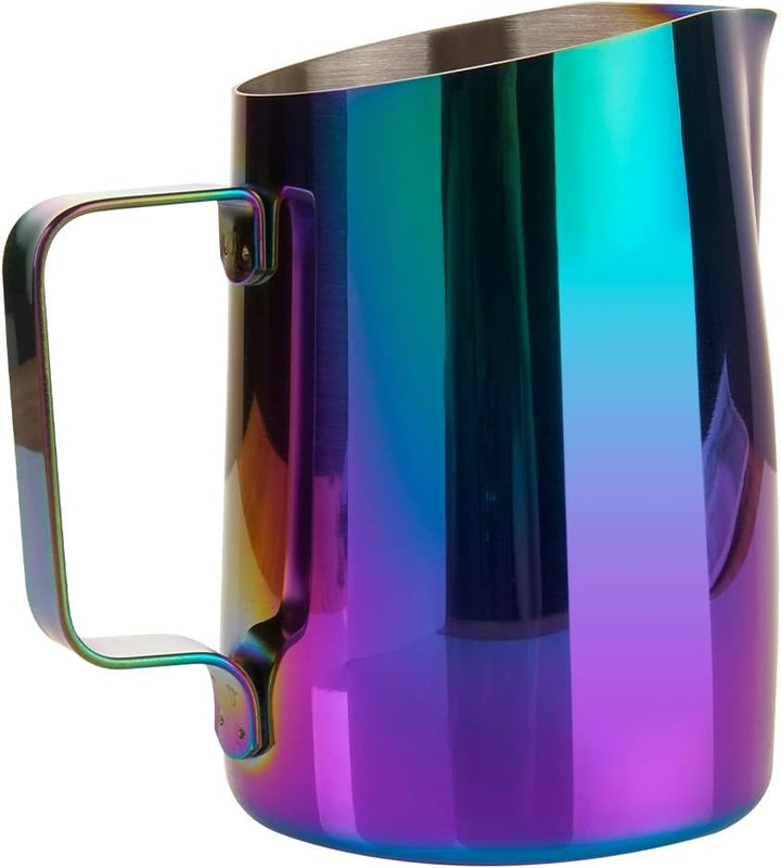 Milchaufschäumkrug mit Griff, 600 ml Edelstahl-Dampfkrug, Espresso-Milchaufschäumer, Tasse für Kaffe