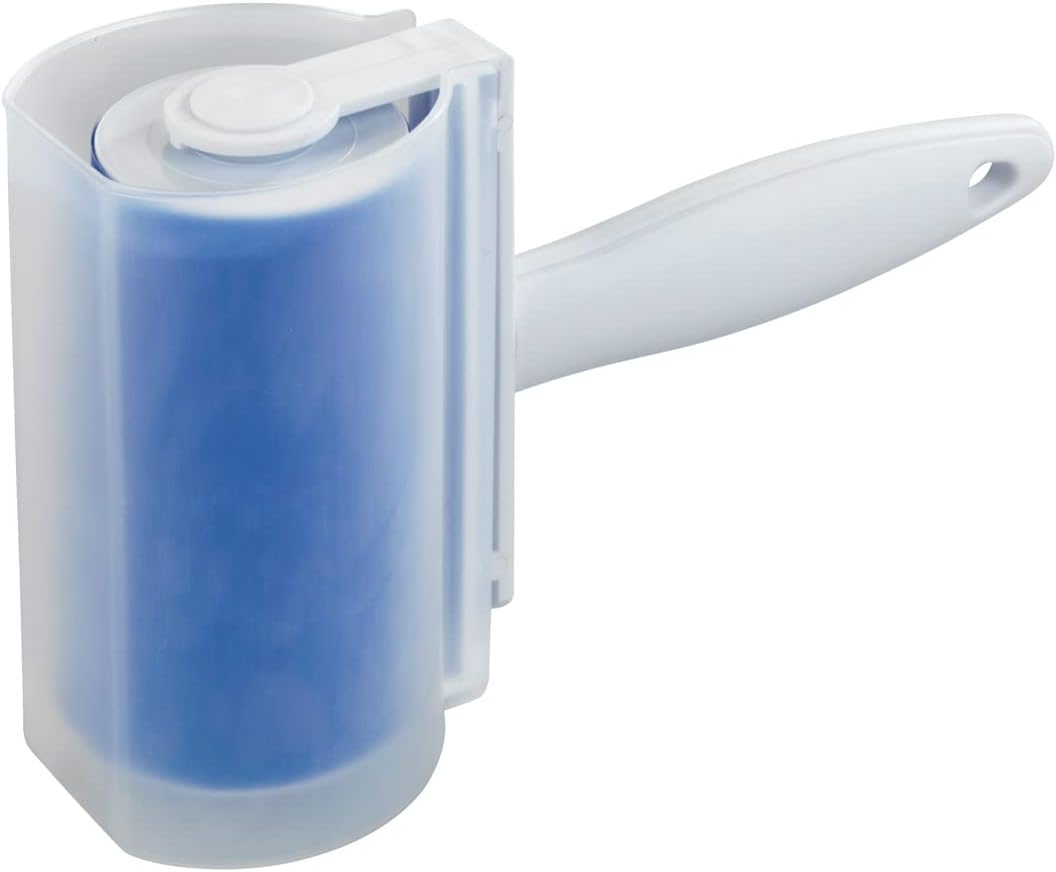 WENKO Dauerkleiderrolle Easy mit Hülle - Fusselrolle, abwaschbar, Polypropylen, 6.5 x 19.5 x 6.5 cm,