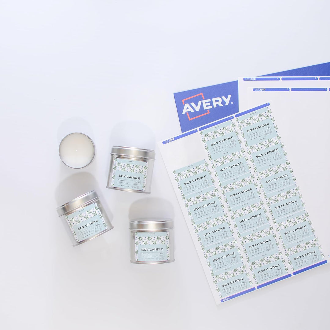 Avery Adressetiketten für Laserdrucker, ohne Papierstau, 18 pro Bogen 63,5x46,6mm weiss (9000 Etiket