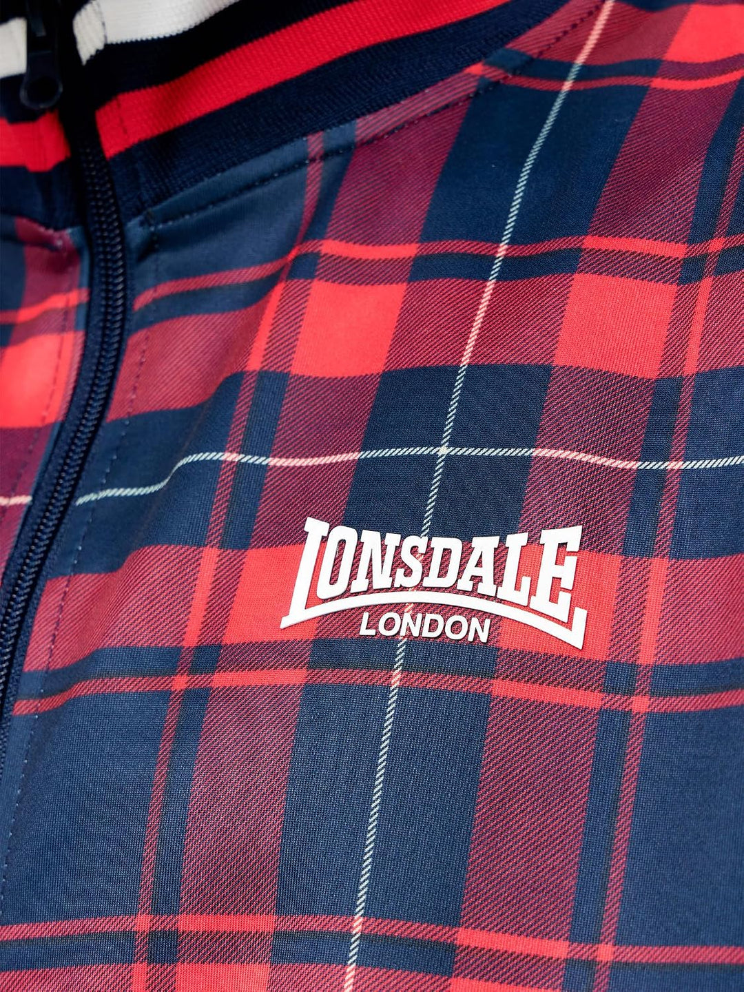Lonsdale Herren Wickstone Trainingsanzug, Rot/Blau