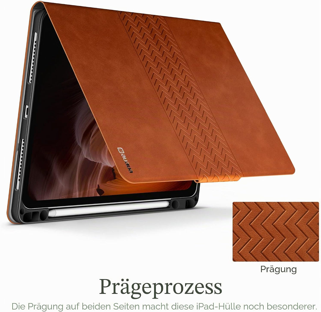 AUAUA Hülle für iPad Pro 12.9 Zoll 2022/2021/2020/2018 (6./5./4./3. Generation) mit Stifthalter, Aut