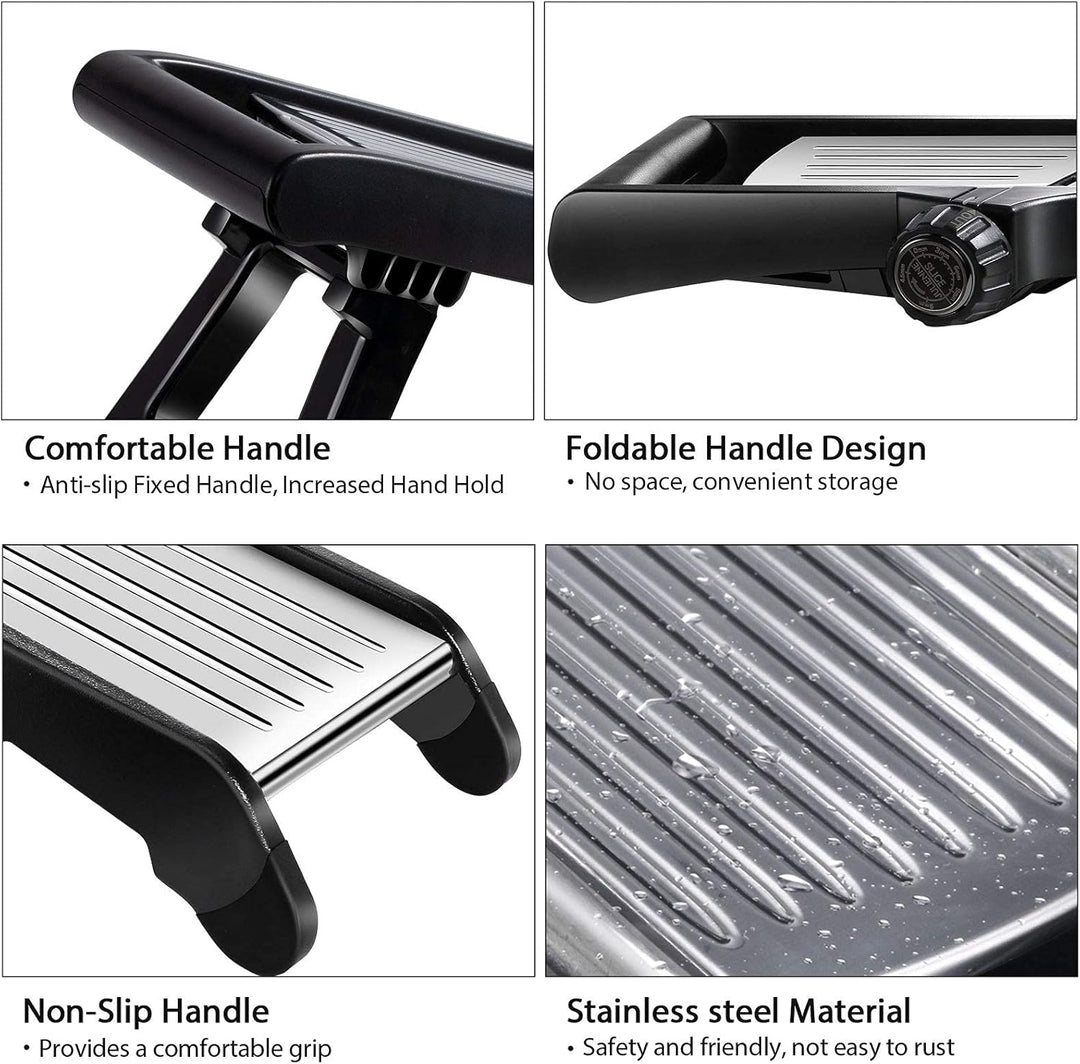 MASTERTOP Mandoline Gemüsehobel, 10 In1 Verstellbar Gemüseschneider Gurkenhobel für Kartoffelchip, Z