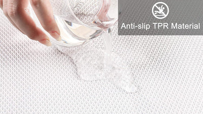 fluffy® Badteppich für Rundduschen aus Mikrofaser mit Rutschfester Unterseite (Sichel | Duschradius