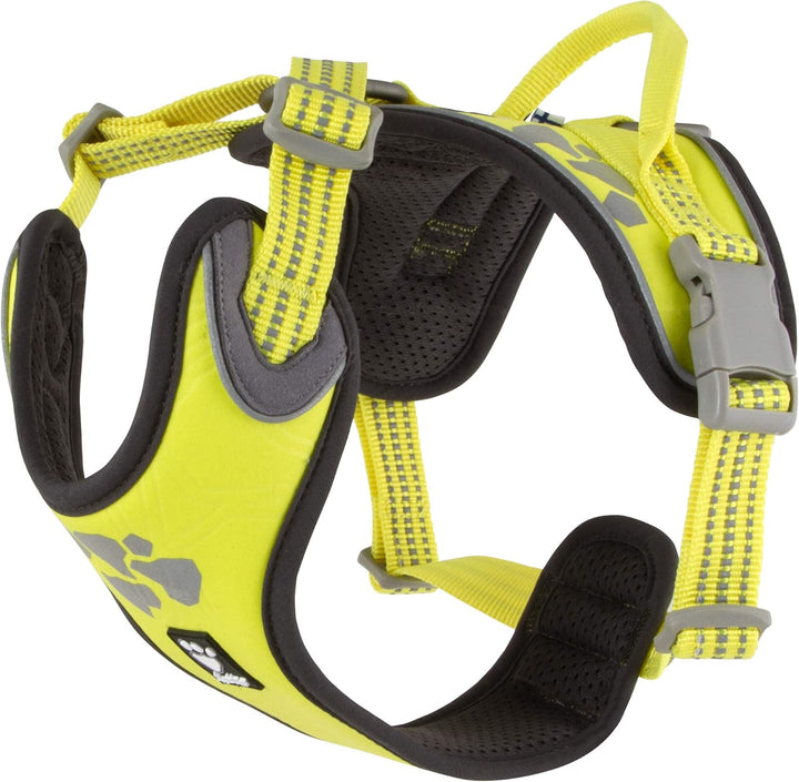 Hurtta Weekend Warrior Hundegeschirr für Grosse Hunde, Neon Gelb 80-100 cm Neon Lemon 32-39 in, Neon