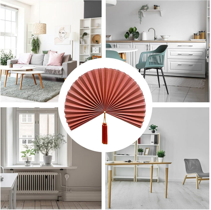 Wanddekoration, handgefertigter Bambus, dekorativer Wandventilator, Boho-Stil, Kopfteil, Wanddekorat