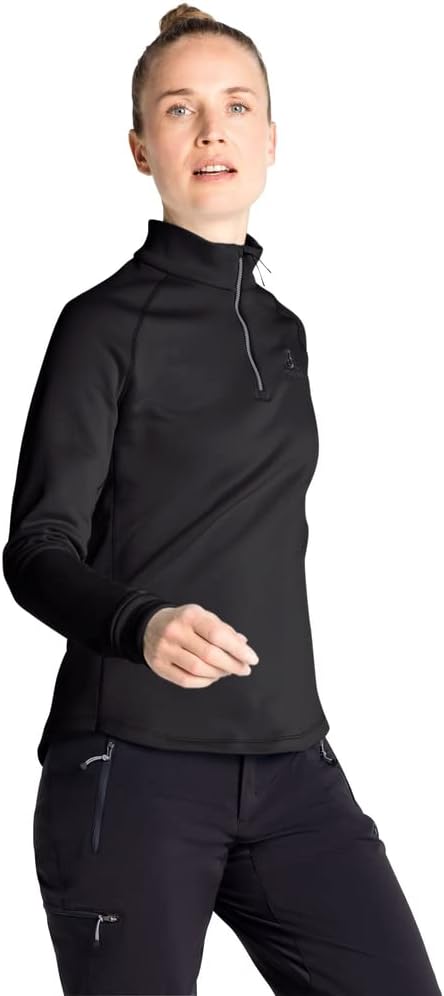 Odlo Damen Langarm Shirt mit Reissverschluss RIGI, M Schwarz