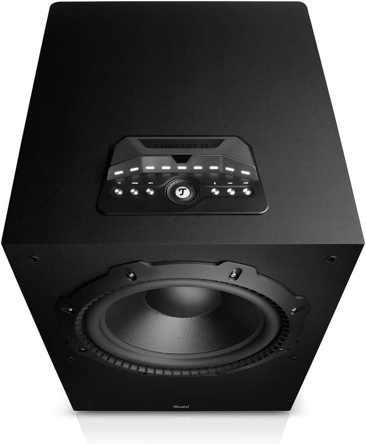 Teufel Concept 12 Subwoofer 5.1-Mehrkanal-Subwoofer mit 300-mm-Tieftöner für extrem tiefen Kickbass
