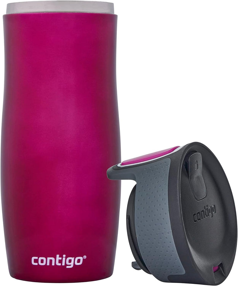 Contigo West Loop Autoseal Thermobecher, Edelstahl Isolierbecher, Kaffeebecher To Go, BPA frei, ausl