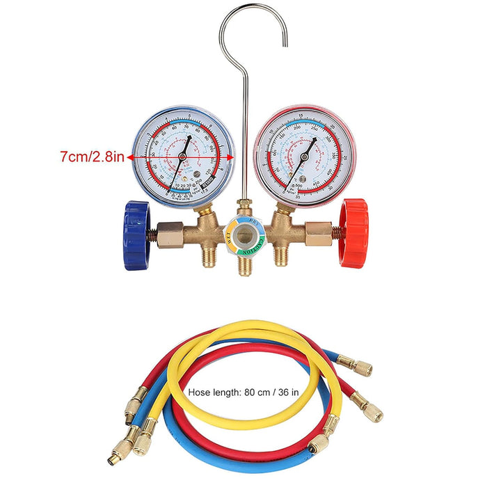 Vakuumpumpe Manifold Gauge Set, Fydun Kältemittel Klimaanlagen Werkzeuge AC Diagnose Manifold Anzeig