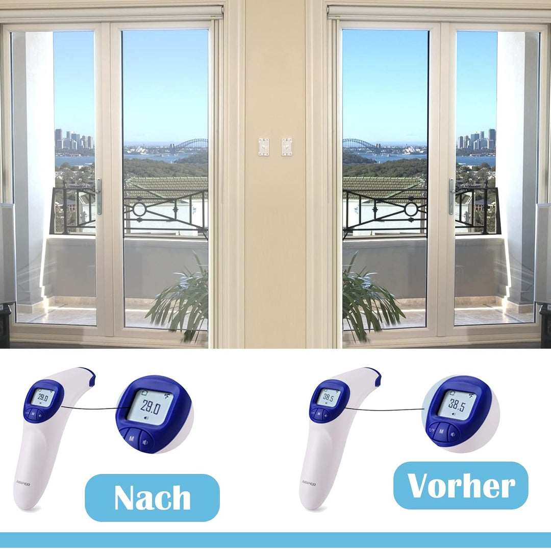 Fensterfolie von innen Durchsichtig von aussen Blickdicht,Sonnenschutzfolie Fenster innen UV-Schutz