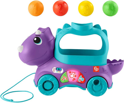 Fisher-Price Dinosaurier Schleppspielzeug mit Kugeln, Lichtern und Geräuschen, für Babys + 1 Jahr (M