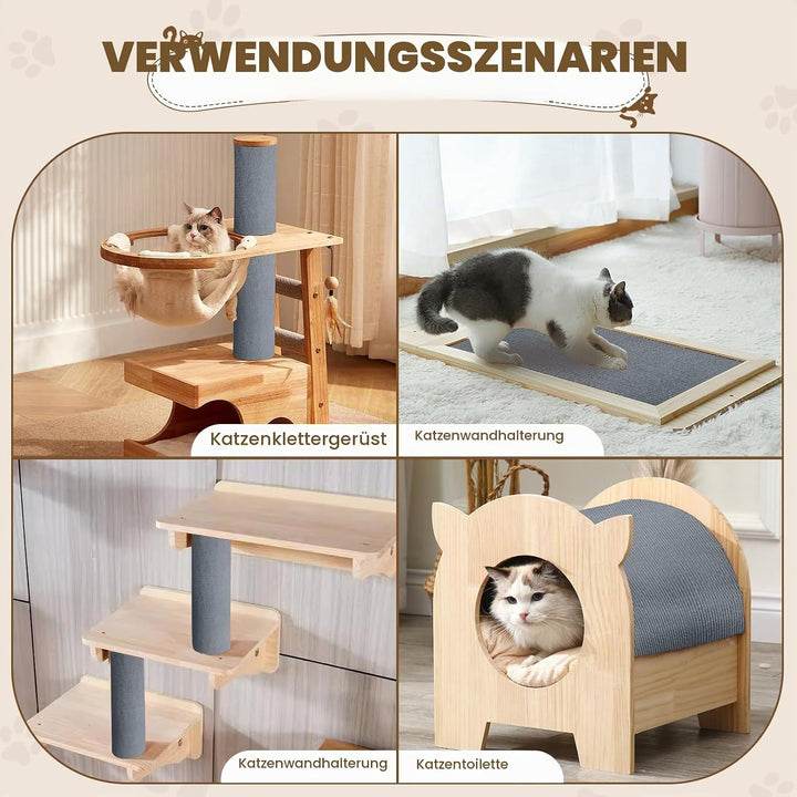 Kratzmatte Selbstklebend, 40cm x 400cm Kratzschutz Sofa Katze Selbstklebend, DIY Trimmbarer Kratzbre
