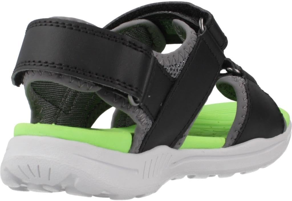 Geox Jungen J Vaniett Boy B Sandalen, Black Green