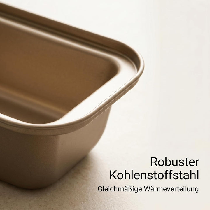 4 Stück Brotbackform Kasten, 25 x 13 x 6cm Kastenform Brot Kohlenstoffstahl, Rechteckige Toastbrot B