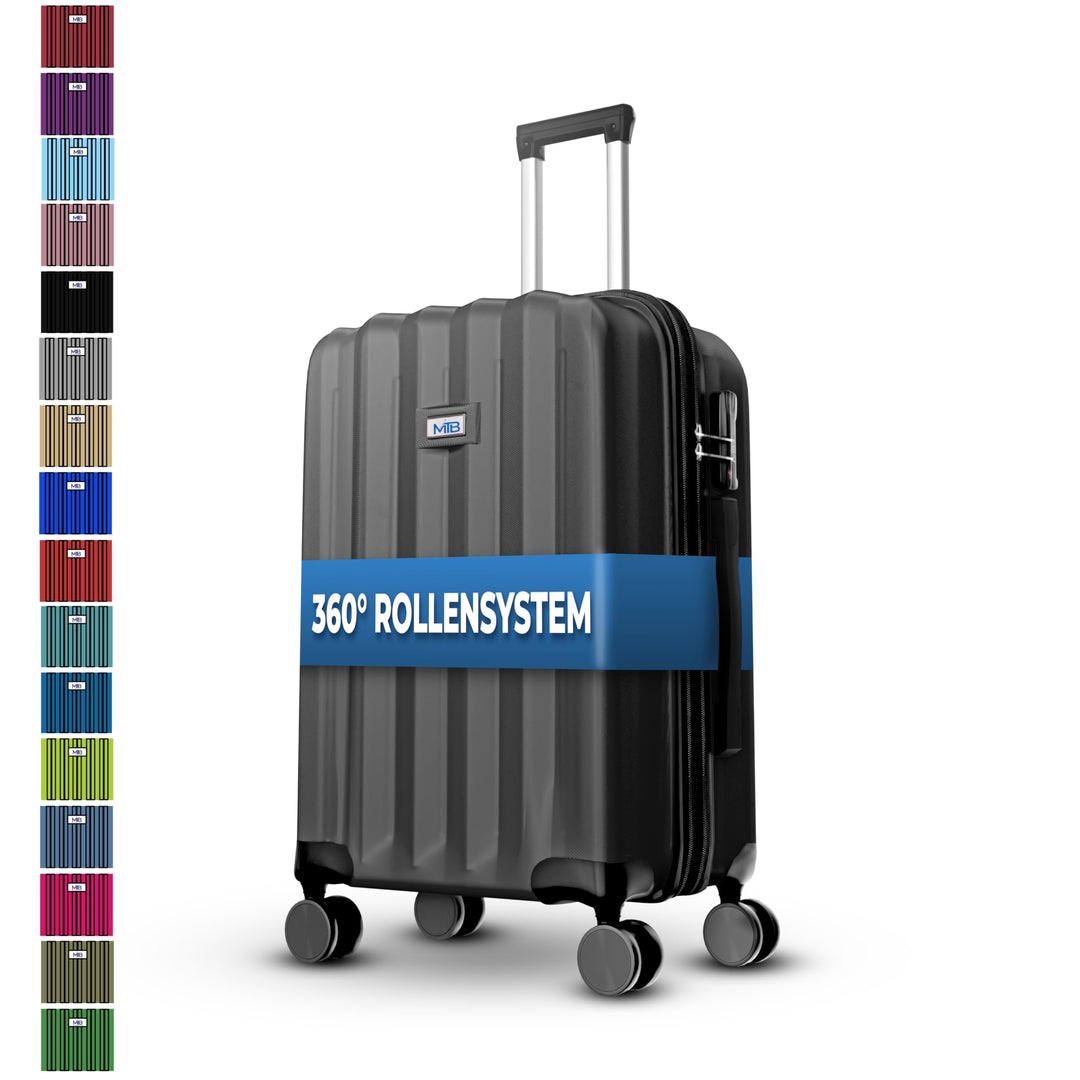 MY TRAVEL BAG Hartschalen-Koffer Trolley ABS Reisekoffer 4 Zwillingsrollen (Handgepäck-Mittel-Gross-