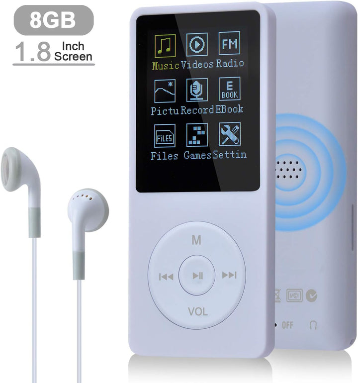 8GB Tragbare MP3 Musik Player, Support bis zu 64GB SD Speicherkarte, Lossless Sound HiFi MP3 Player,