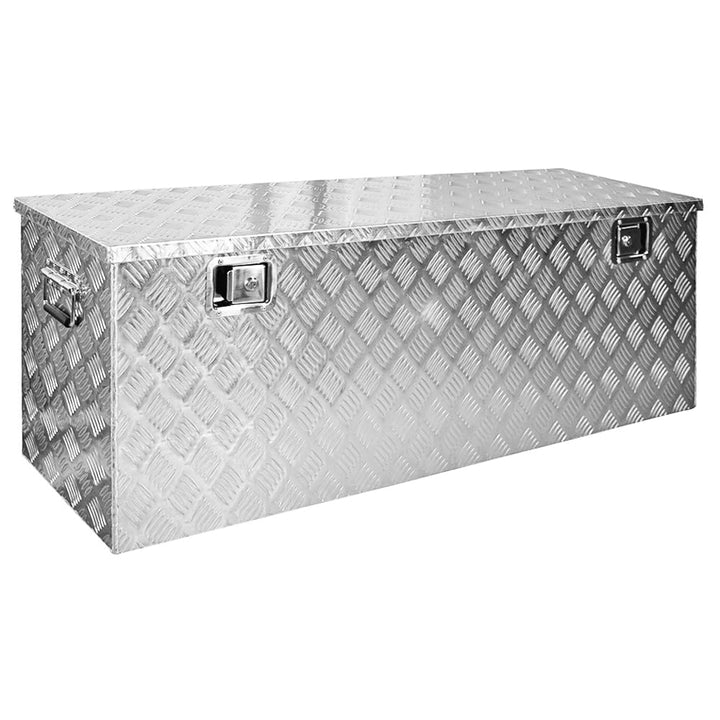 Trucky Truckbox, Deichselbox Aluminium, Anhängerbox 15 Grössen, Werkzeugkiste mit Schloss und Schlüs
