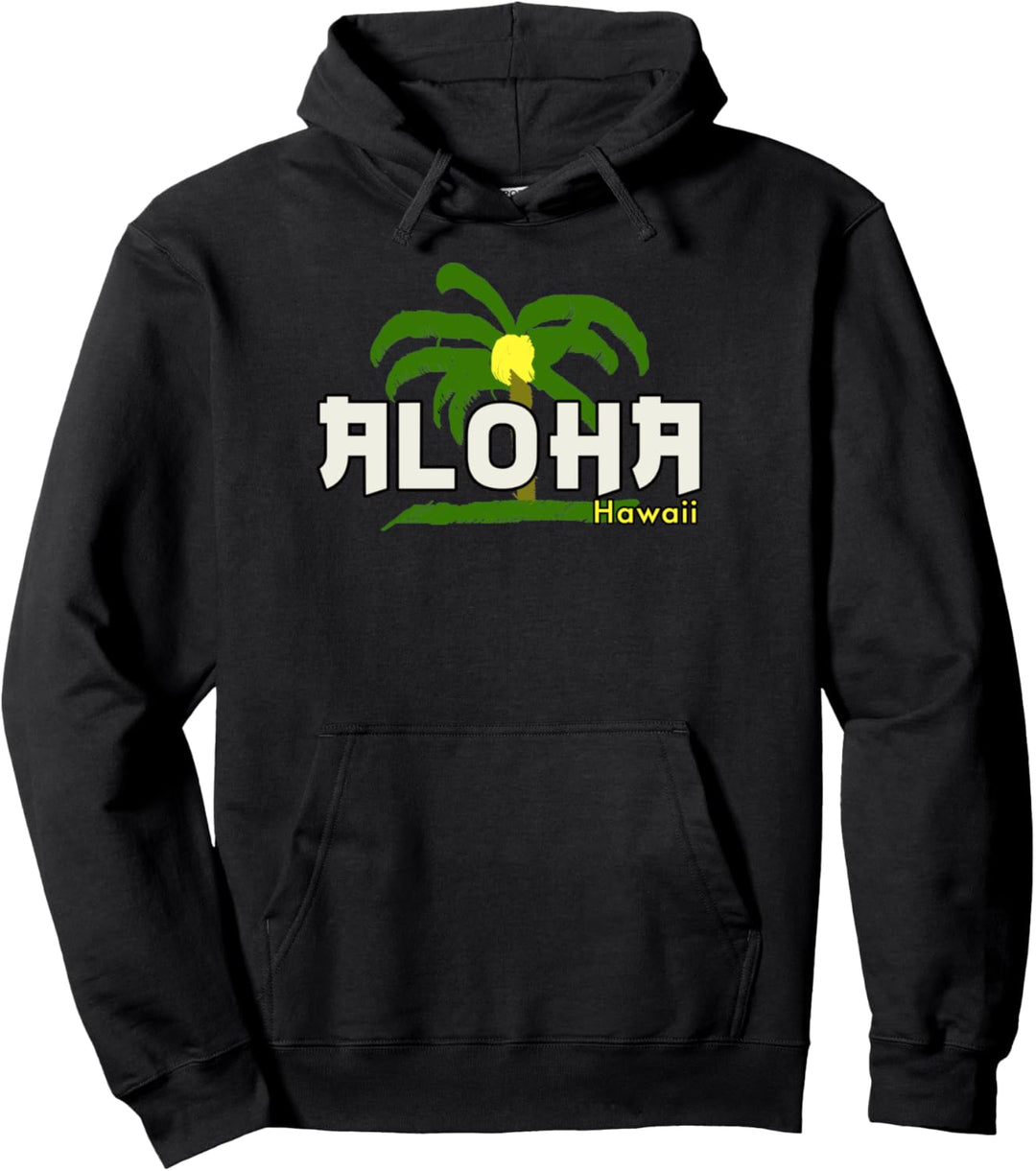 Hawaii Aloha Palm Tree Pullover Hoodie