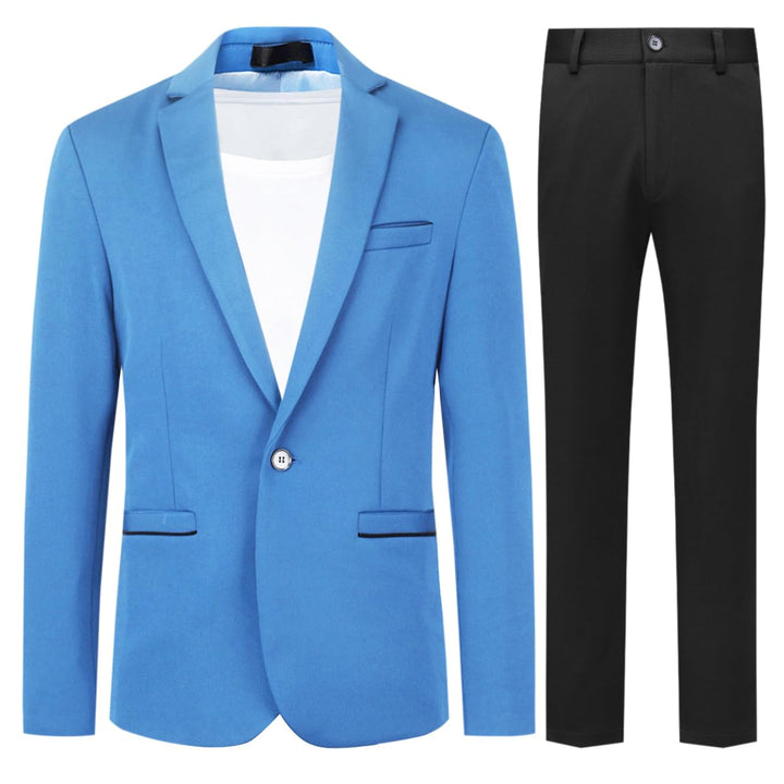 Allthemen Anzug Herren 2 Teilig Slim Fit Herrenanzug EIN Knopf Business Hochzeitanzug für Männer L H