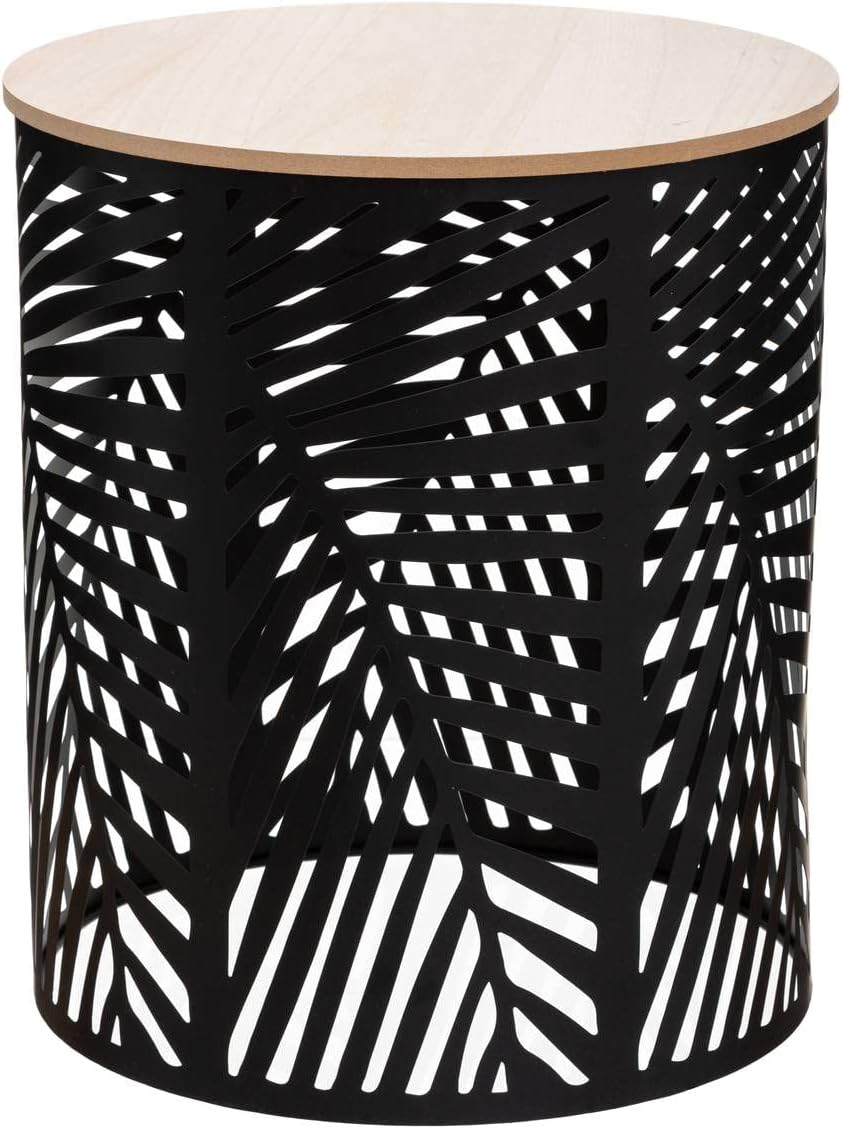 Set aus 2 Couchtischen Blätter schwarz - Schwarz - Atmosphera créateur d'intérieur cm Schwarz, cm Sc