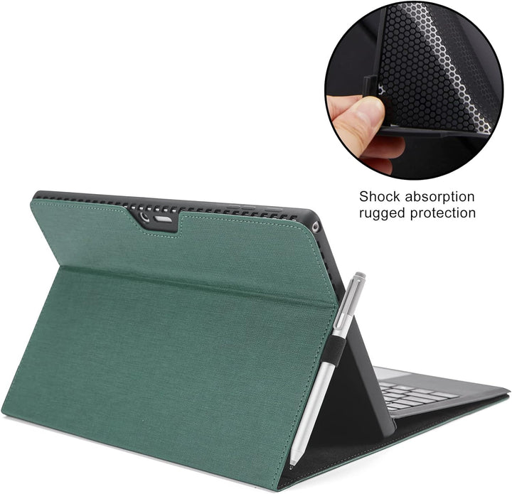 Omnpak Hülle für Microsoft Surface pro 7+/ 7/6 /5/4, Anpassbarer Betrachtungswinkel, Kompatibel mit