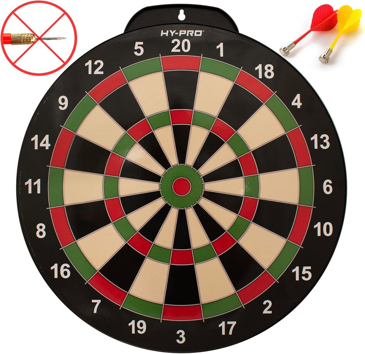 Hy-Pro Magnetisches Dartboard - Doppelseitig, sicheres Dartspiel, Dartboard für Kinder, 12 Darts, 4