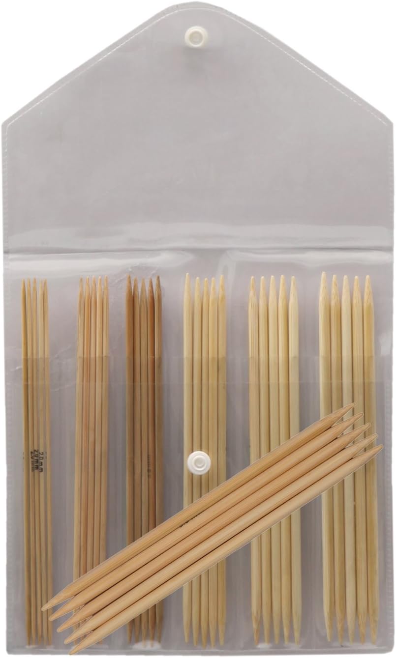 KnitPro - Bamboo Double Speced (15 cm, 2,00-5,00 mm) Sockennadel -Set - 1 Einheit