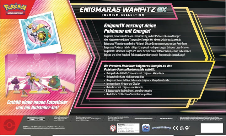 Pokemon Enigmaras Wampitz ex Premium Kollektion - Deutsch NEU & OVP und BB-Toy-Trades-Toploader