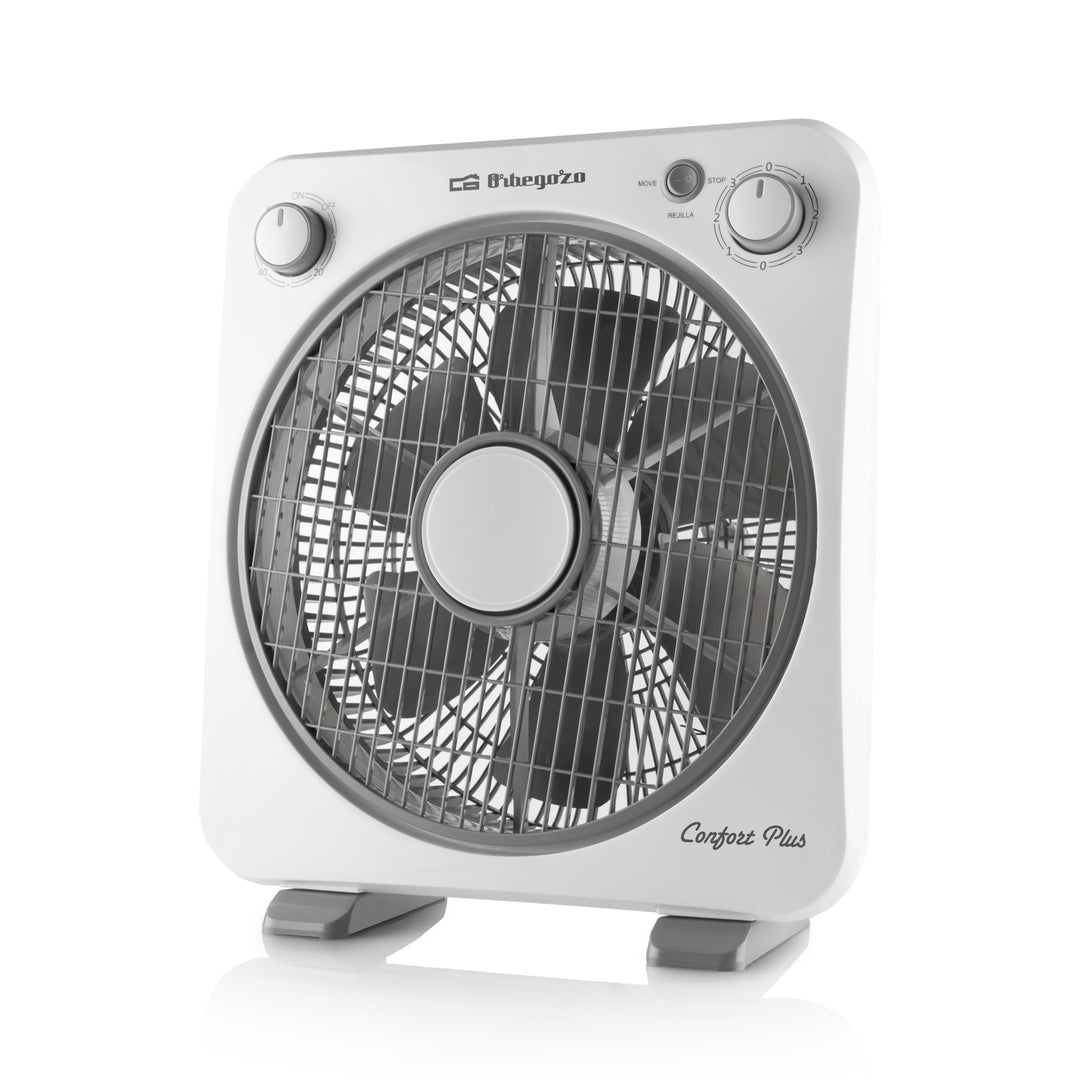 Orbegozo BF 0138 - Standventilator mit 6 Blättern, Schutzgitter, drehbar in beide Richtungen, 3 Gesc