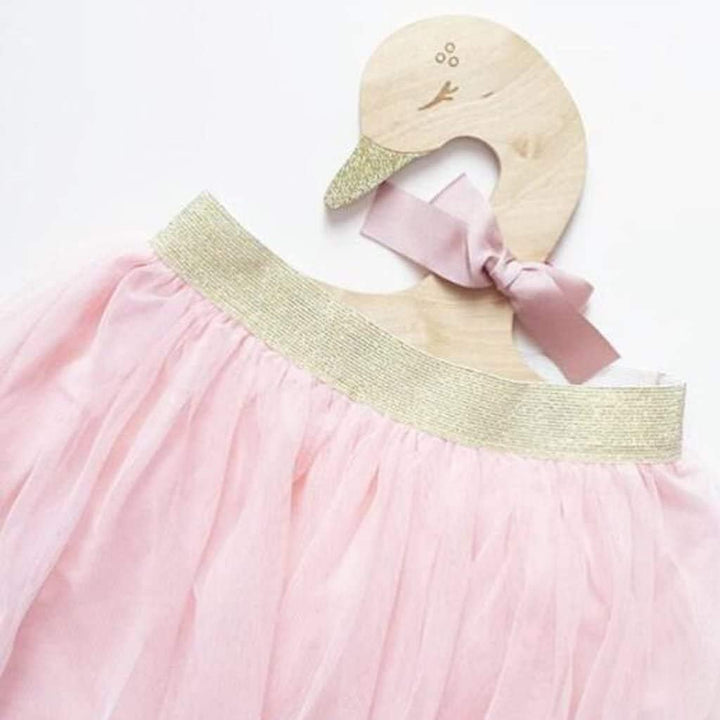 5 Stück Kinder Kleiderbügel - Holz Schwan Form Holz Haken Kleiderbügel mit Bowknot für Baby Kinder E